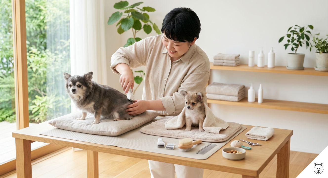 子犬やシニア犬のトリミング注意点