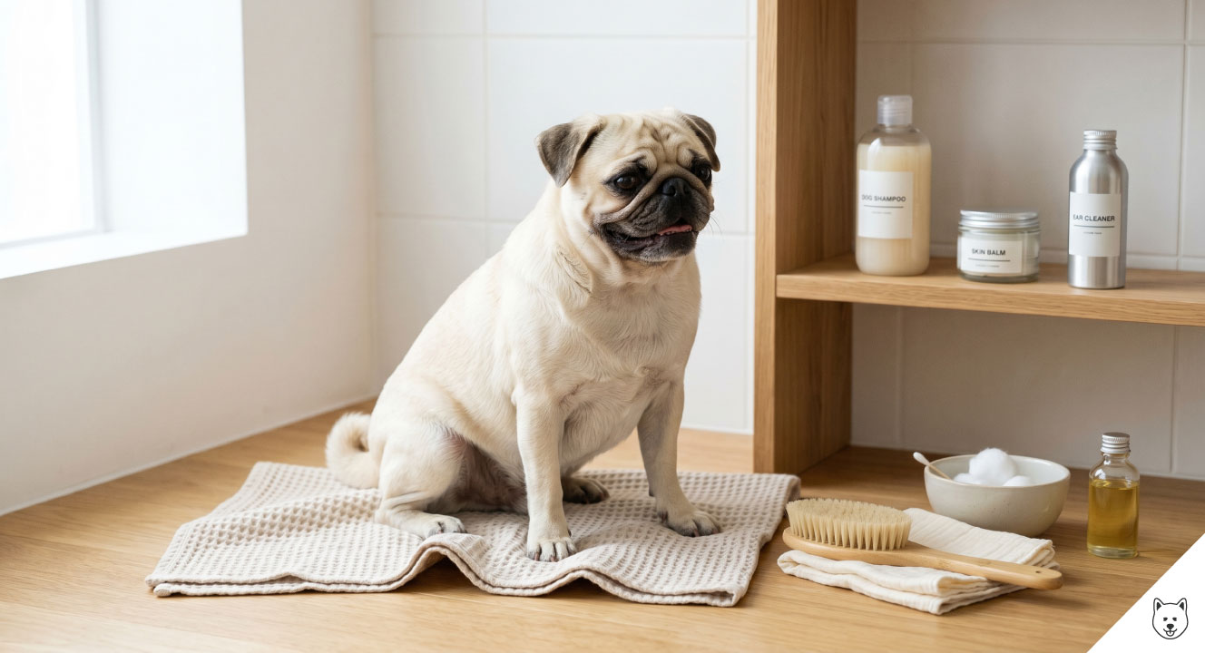 パグが臭い原因は?体臭を抑える対策とケア方法