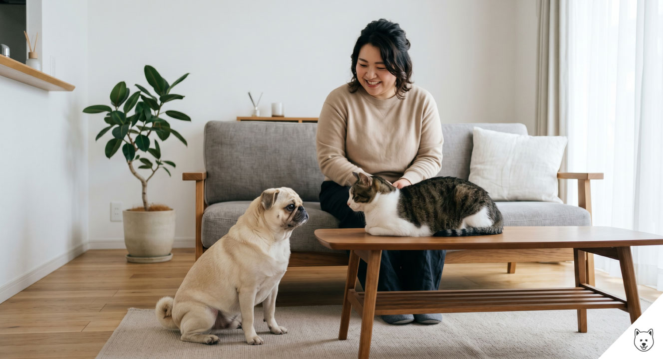 パグと猫は仲良く暮らせる?相性と同居の注意点