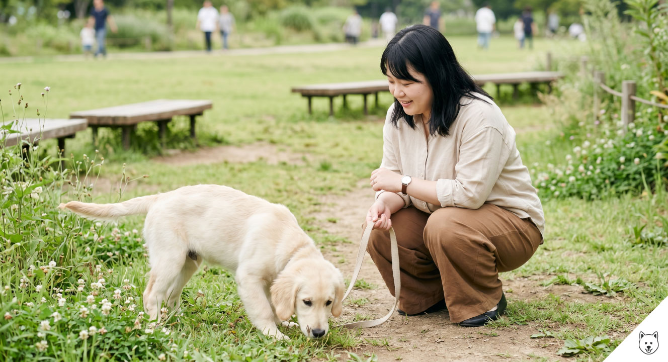 子犬の散歩時間と距離の目安