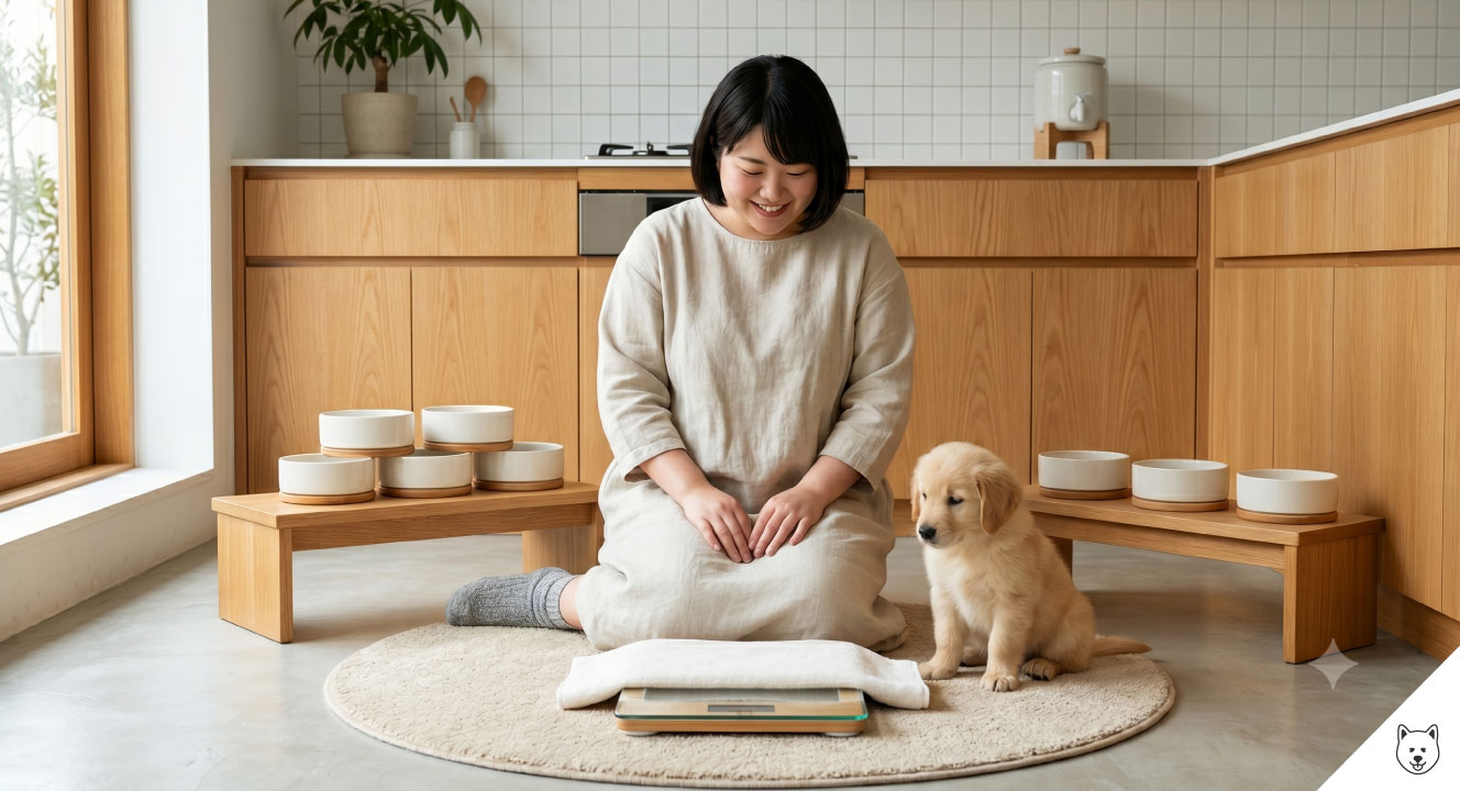 子犬期の体重推移と給餌回数の目安