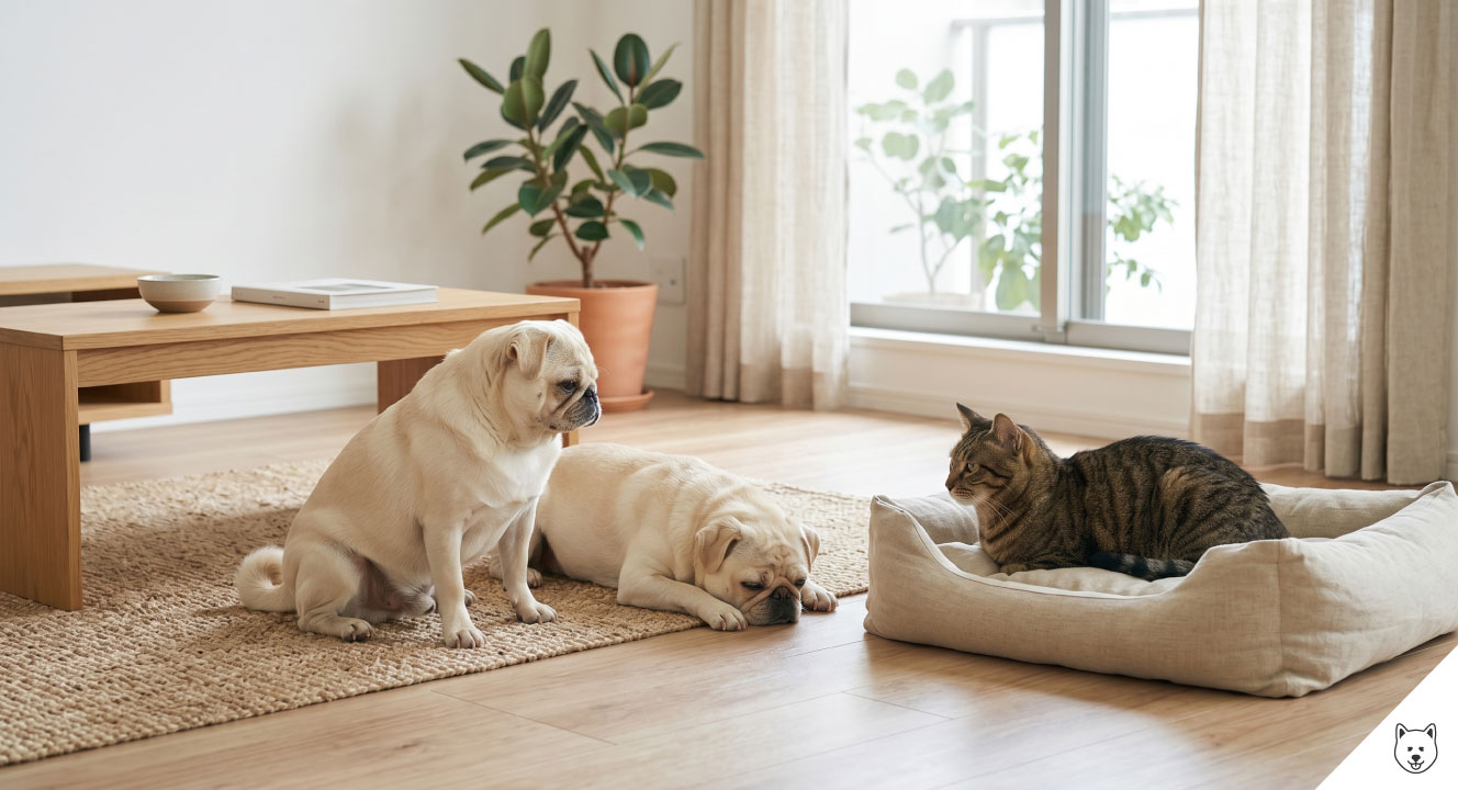 パグは穏やかで多頭飼いにも向く犬
