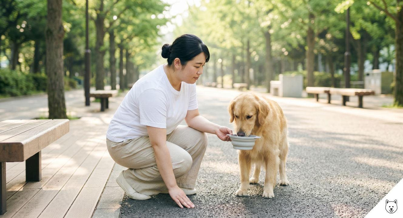 夏の散歩時間帯と熱中症対策