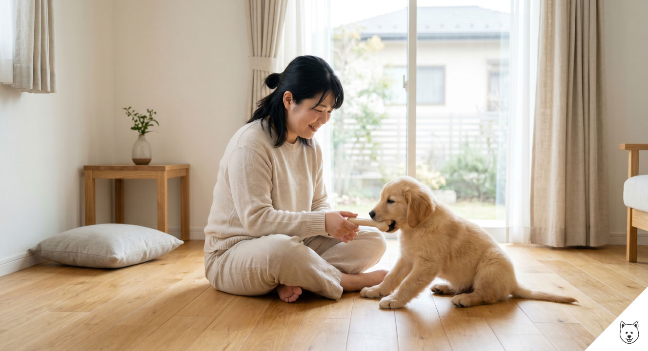 ４ヶ月のゴールデンレトリバーの甘噛み対策