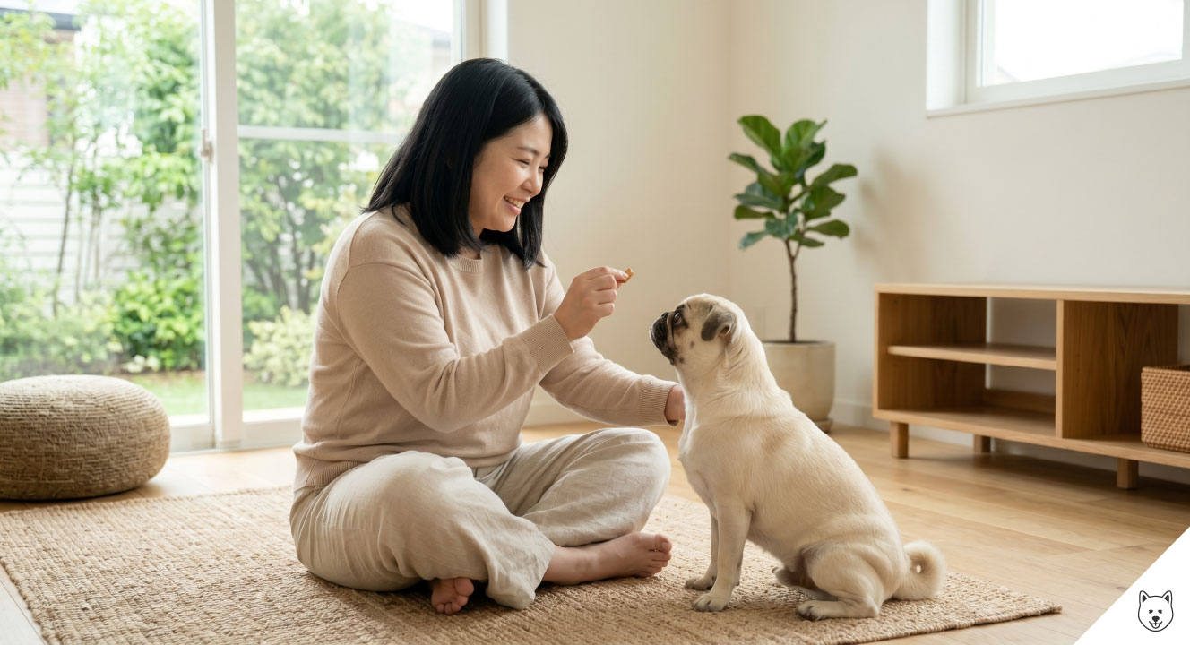 頑固なパグに合ったしつけのコツ