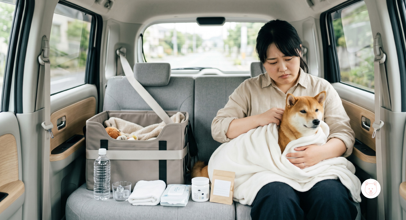 犬が車酔いで吐いた!その後の対処と予防法