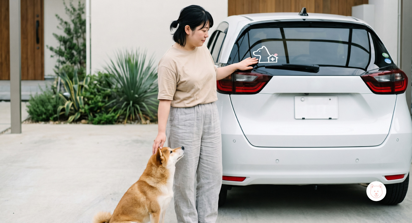 "DOG IN CAR"と"DOG ON BOARD"の違い