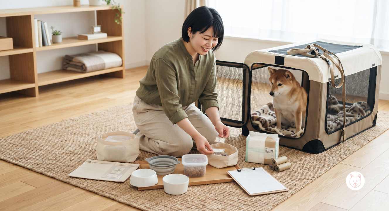 犬と車で旅行する前に揃える持ち物