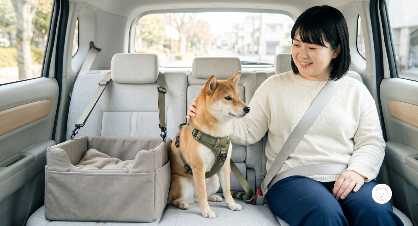 犬とドライブする車内の安全対策