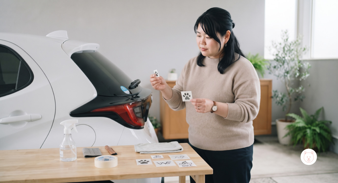車のおもしろステッカーの選び方と貼り方