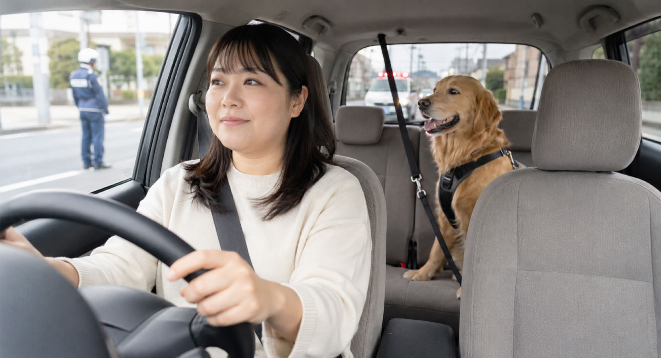 犬の同乗と道路交通法の関係