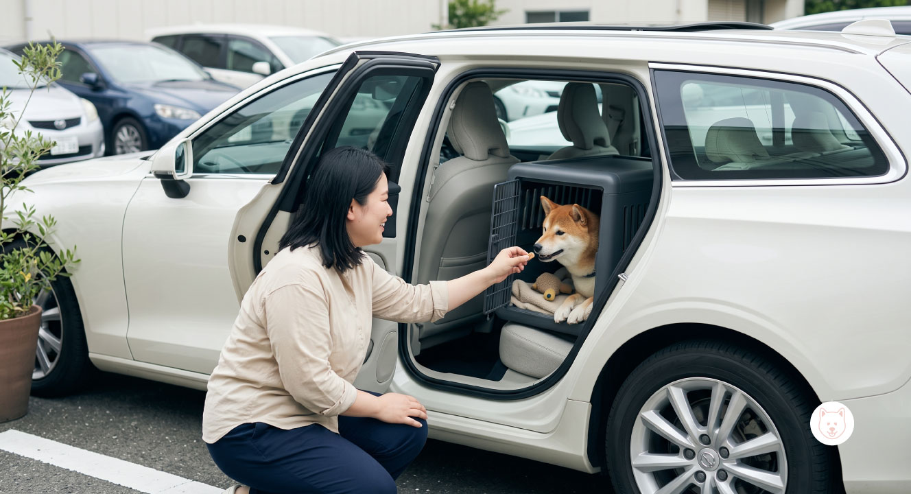 犬を車に慣れさせる練習手順
