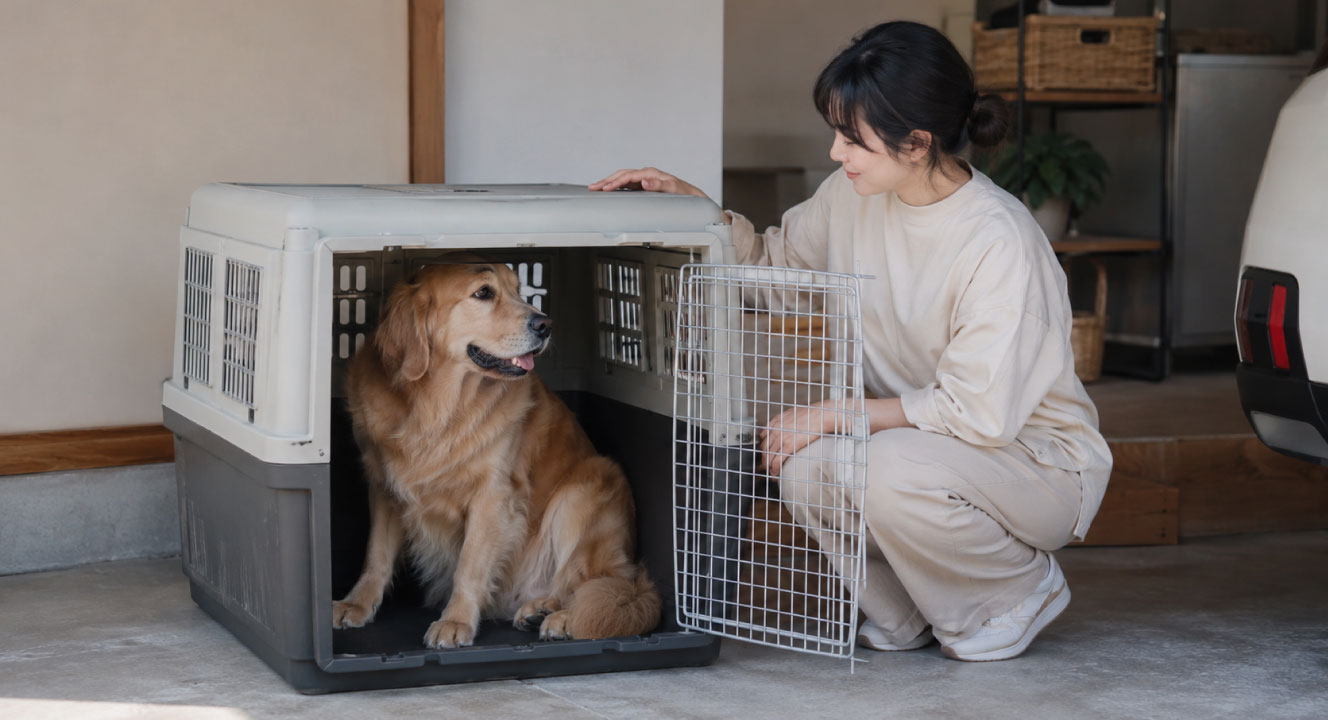 大型犬に合うクレートのサイズ選び